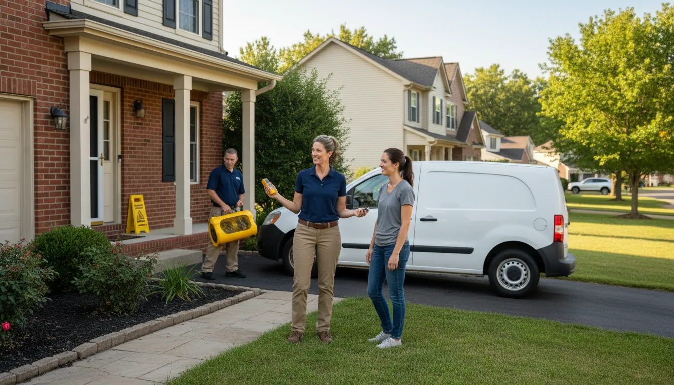 Residential water damage restoration in Aledo, IL